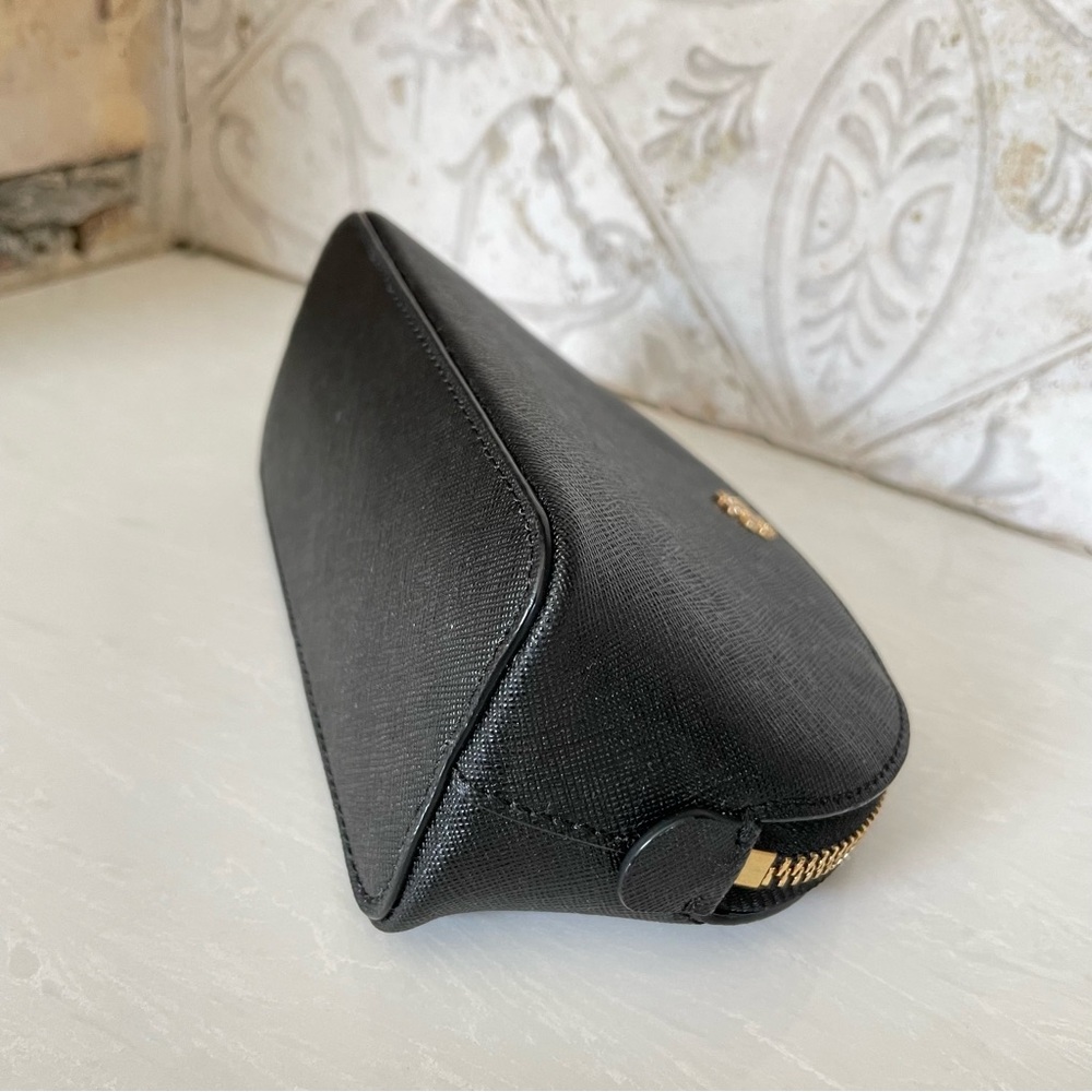 Tory Burch - Robinson Small Makeup Bag- Black - Picture 5 of 14